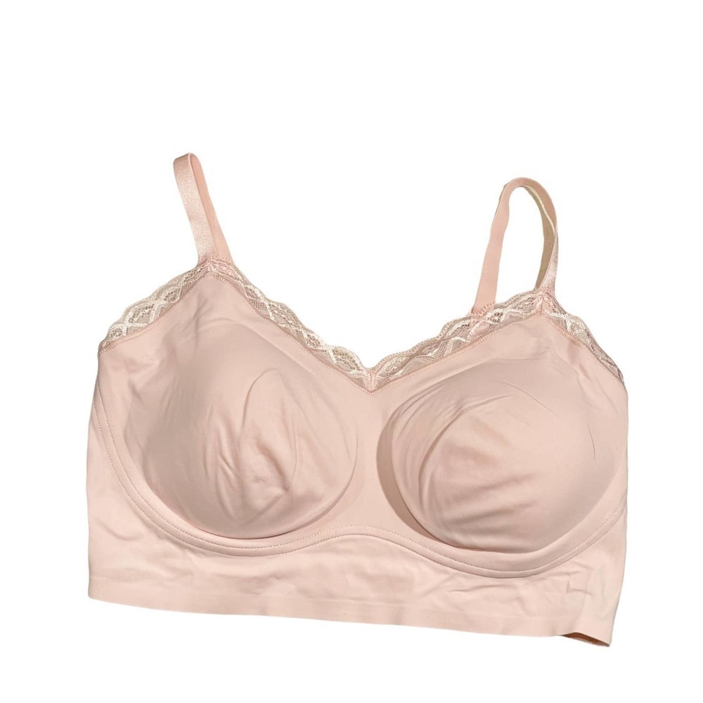 True And Co Women's Beige Carrie Camisole Adjustable Strap Full Cup Bra